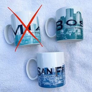 Set of 2 Starbucks Skyline Series city coffee mugs